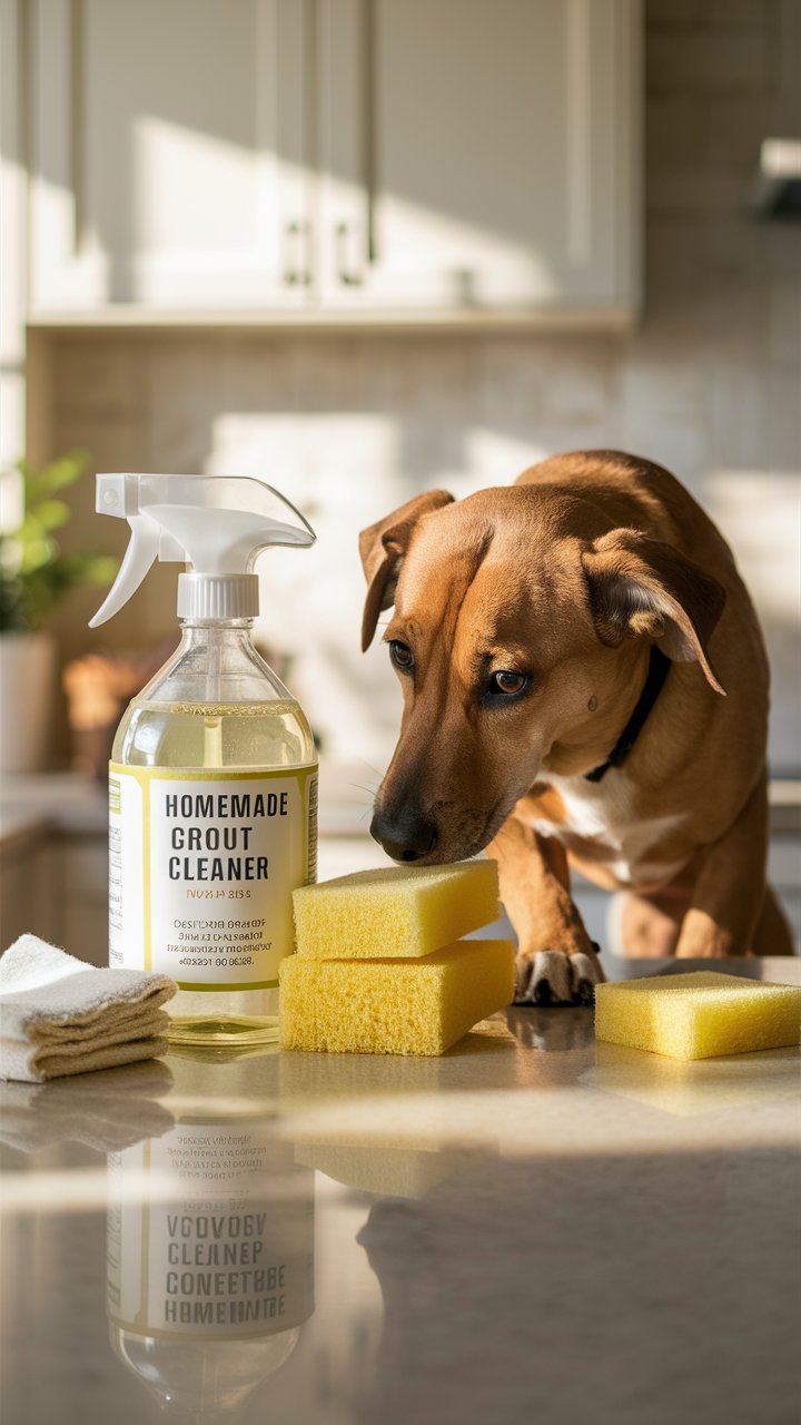 🧼 DIY Grout Cleaner That’s Safe for Dogs