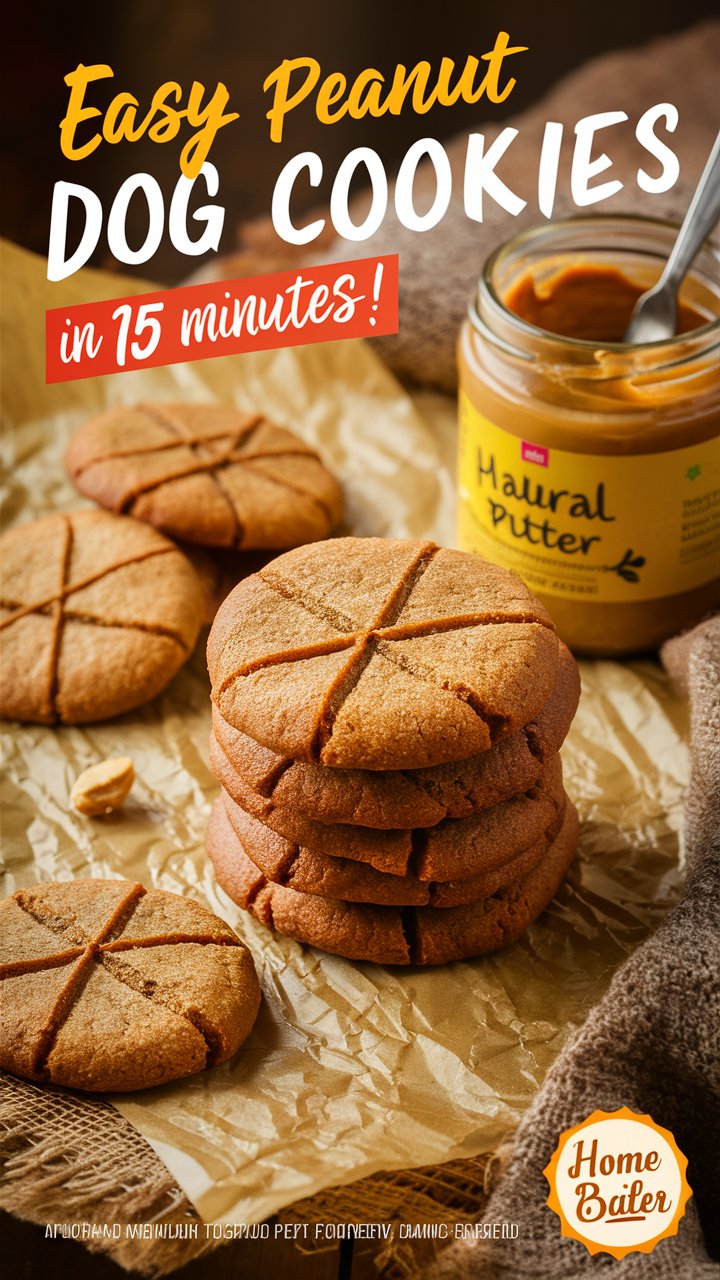 4-Ingredient Peanut Butter Dog Cookies