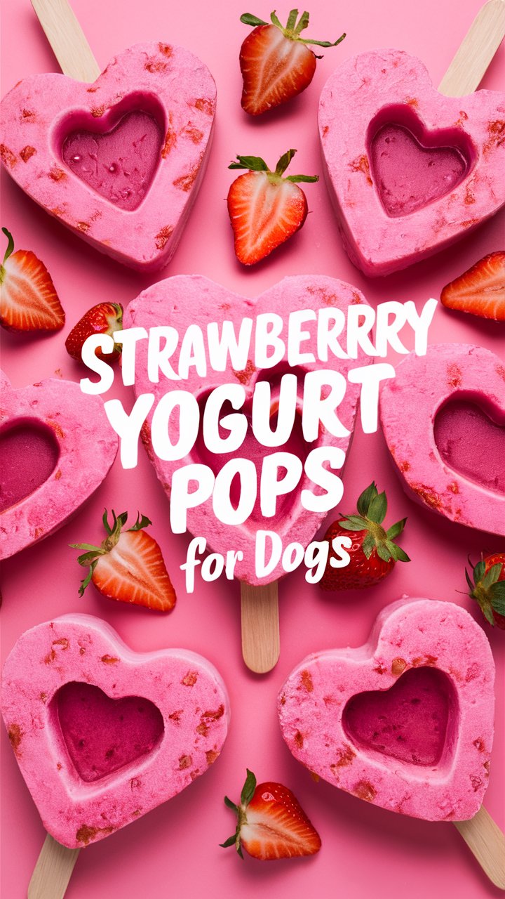 Strawberry Dog Popsicles