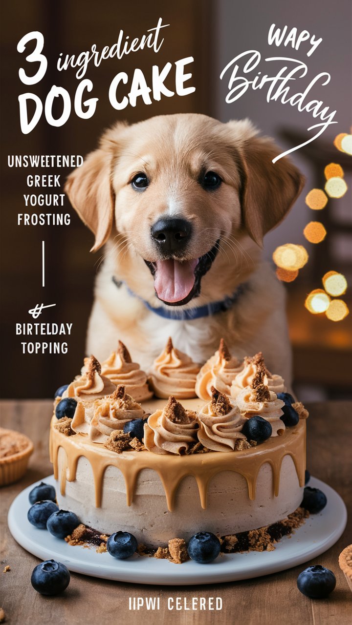 3-Ingredient Dog Birthday Cake
