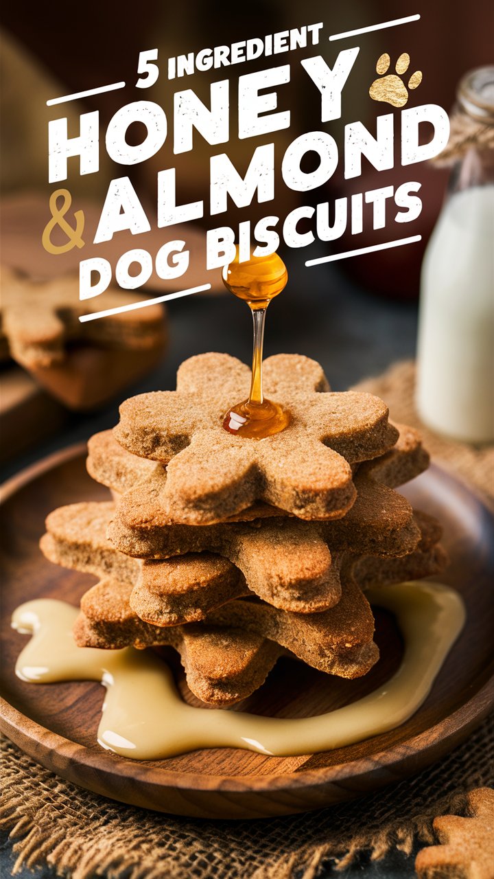 5-Ingredient Honey and Almond Butter Dog Biscuits – Healthy, Grain-Free Treat Your Pup Will Love