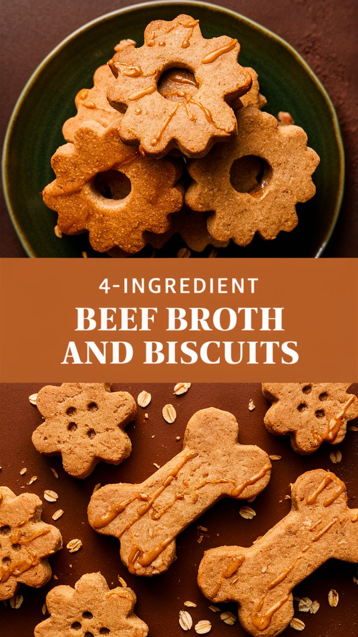 4-Ingredient Beef Broth and Oat Biscuits
