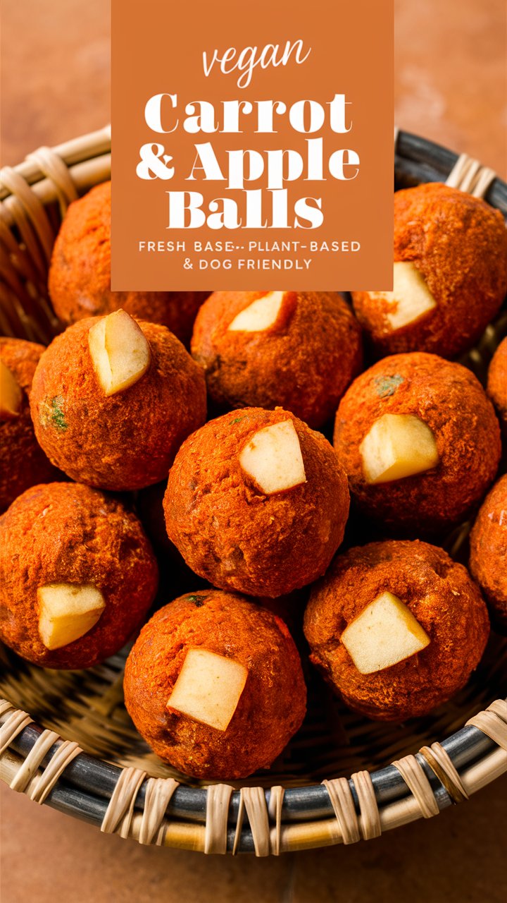 Vegan Carrot & Apple Balls: The Best Healthy Homemade Dog Treats