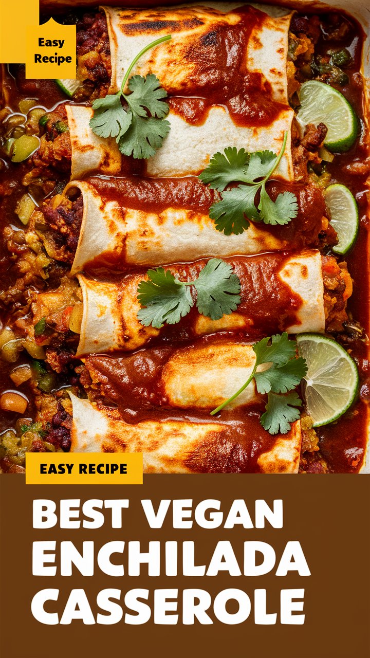 🌱 The Best Vegan Enchilada Casserole Recipe – Easy, Healthy, and Full of Flavor