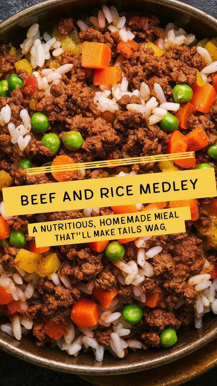 Beef & Rice Medley: A Comfort Food for Your Dog