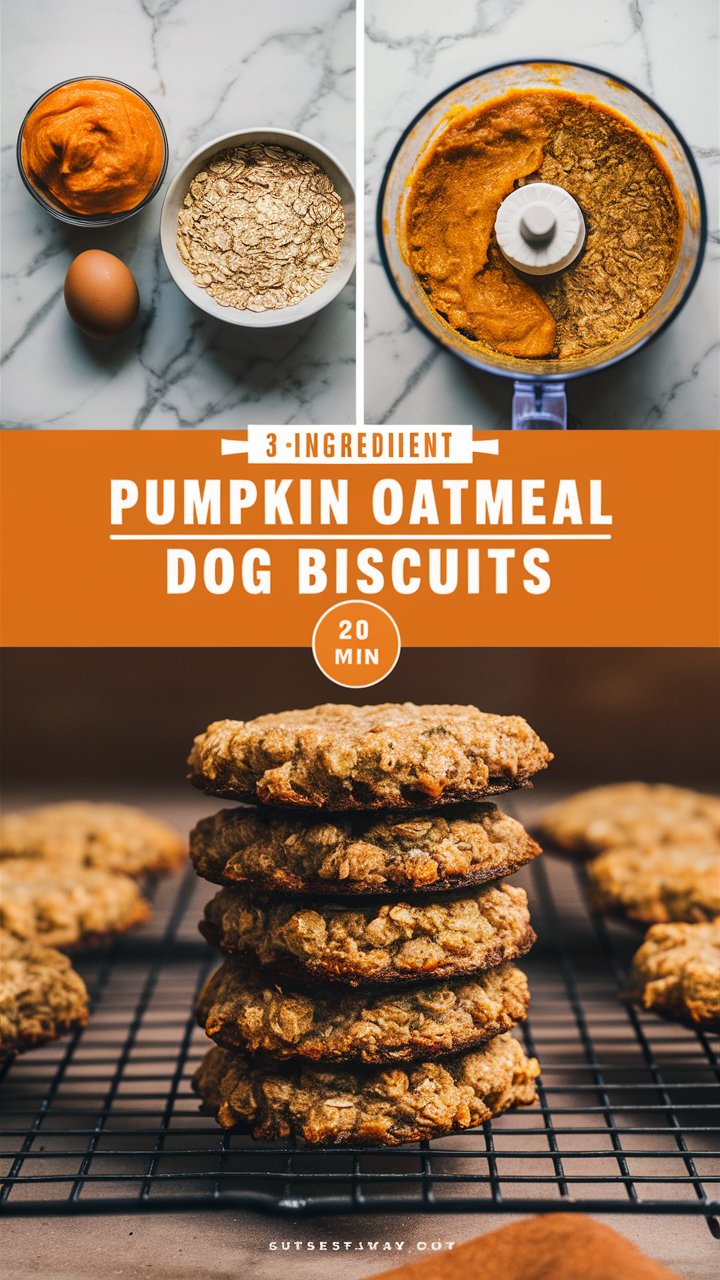 Ultimate 3-Ingredient Pumpkin Banana Dog Cookies