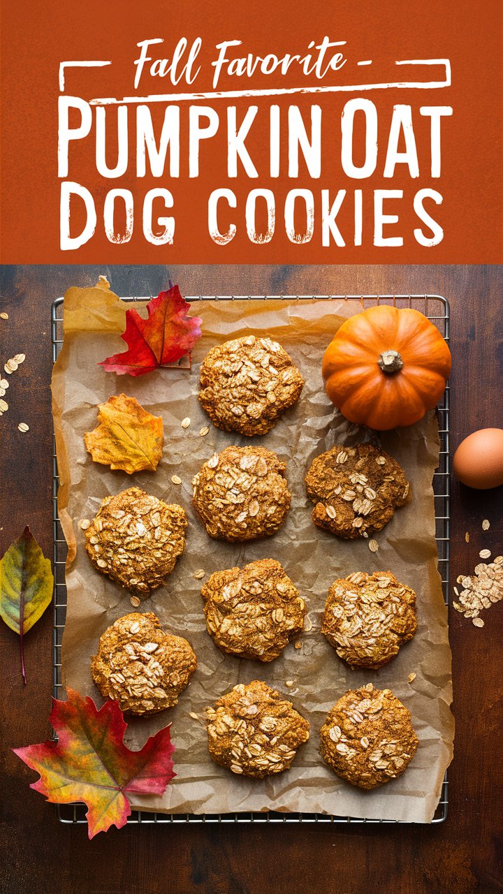 🐾 Pumpkin, Oat, and Peanut Butter Dog Cookies