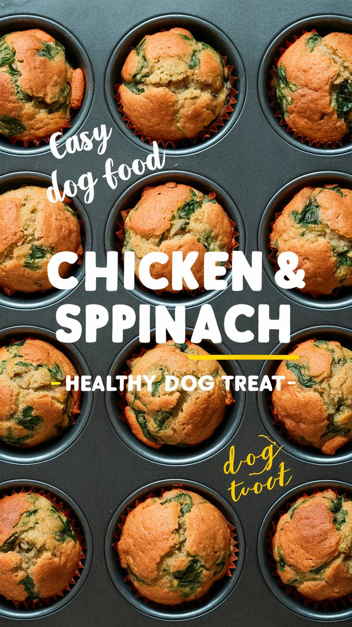 Homemade Chicken & Spinach Muffins for Dogs