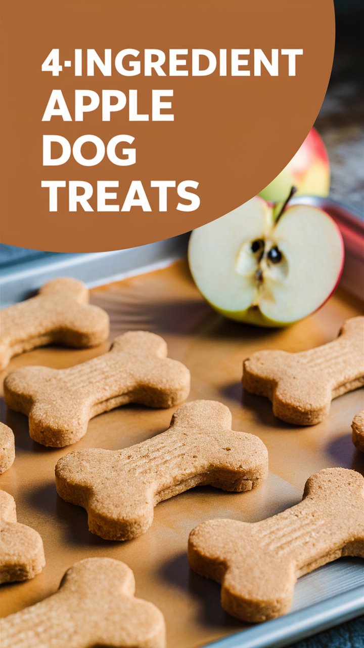 4-Ingredient Apple Peanut Butter Dog Treats