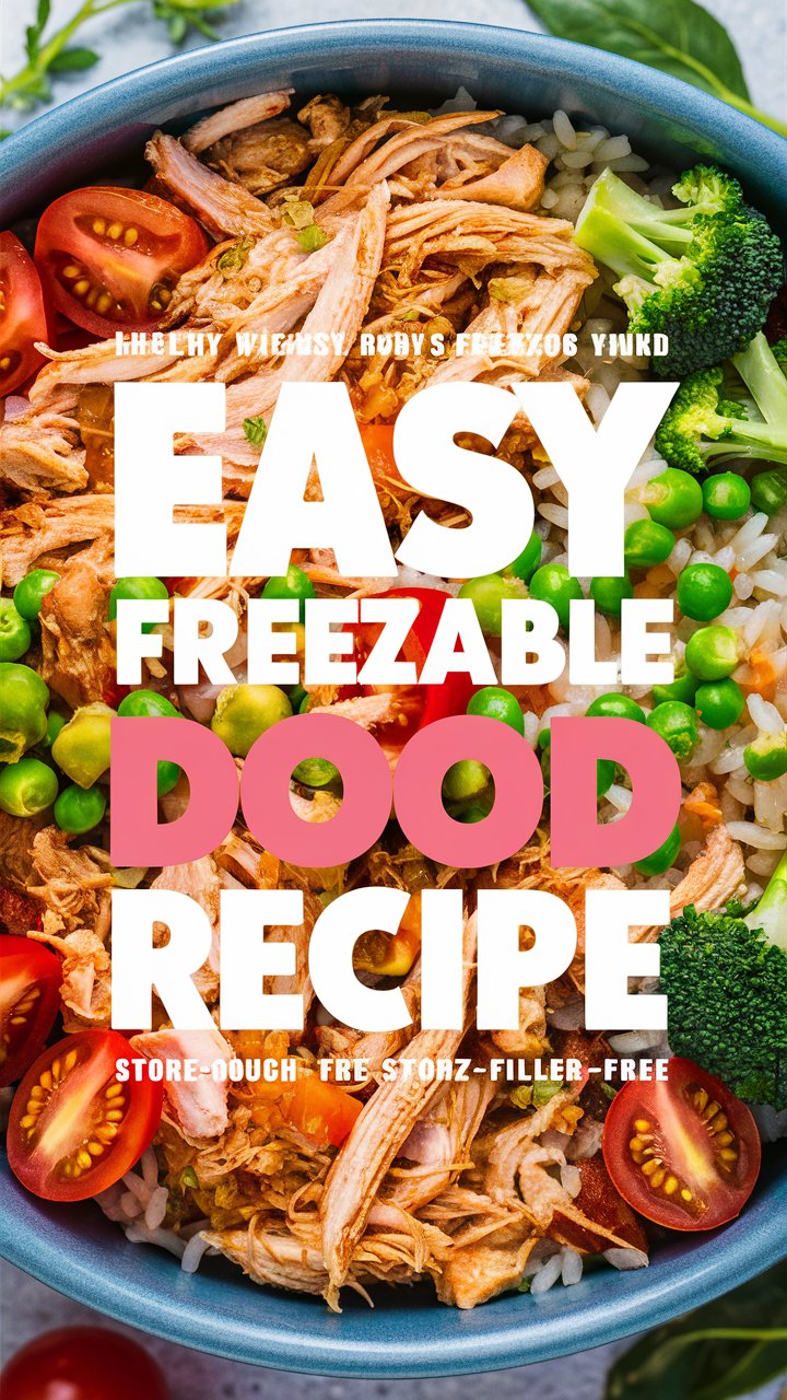 Easy Freezable Chicken & Veggie Dog Food Recipe